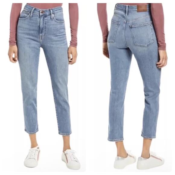 Madewell Womens The Perfect Vintage Straight Stretch High Rise Jeans‎ Size 32 - Picture 1 of 12